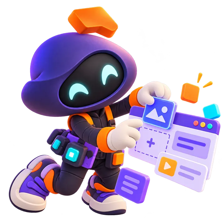 NOVI building, a 3D character by ORNIVA Content Studio